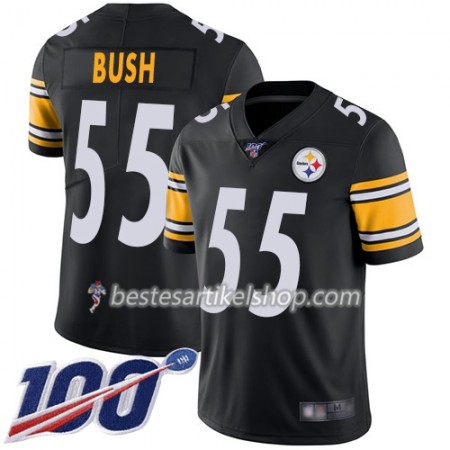 Herren Pittsburgh Steelers Trikot Devin Bush 55 Nike Schwarz I 100th